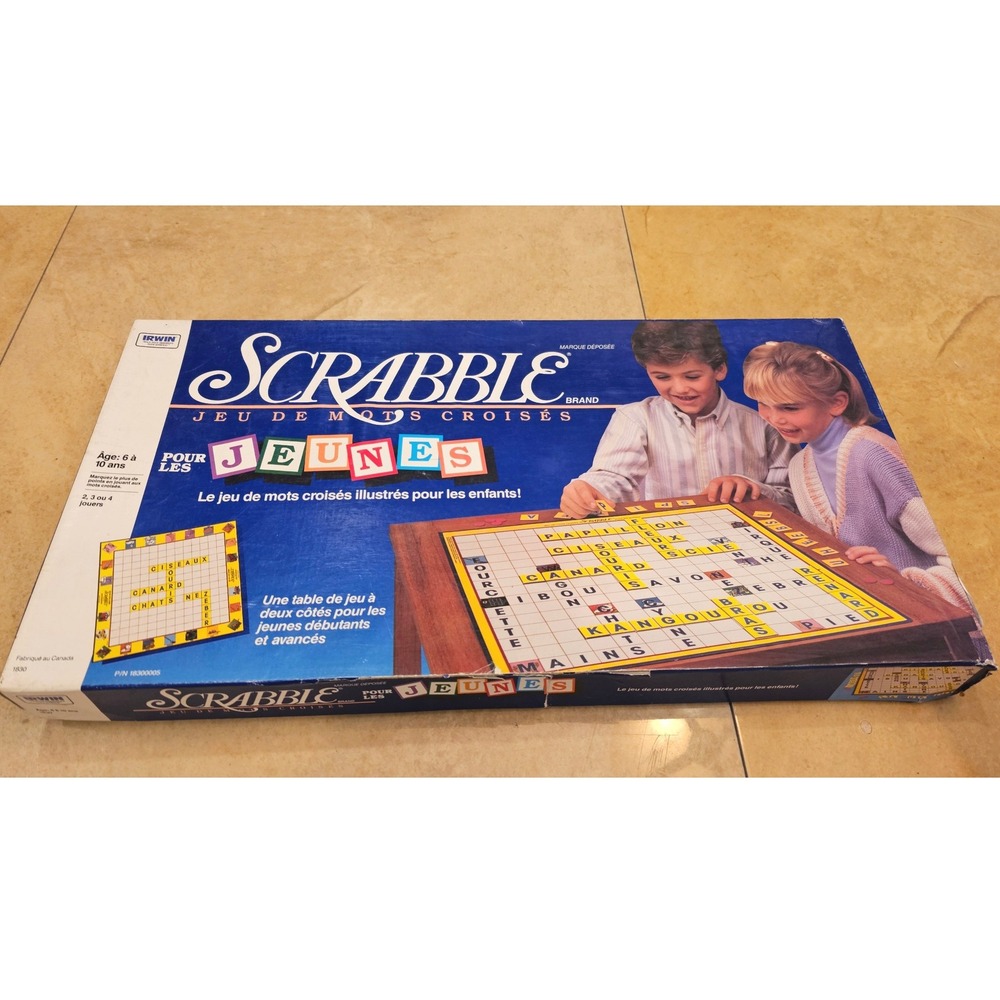 Irwin Scrabble Jeu de Mots Croises Jeunes French Word Game for Kids‎ Ages 8+